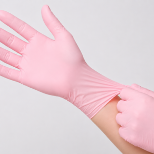 Guantes Nitrilo Sin Polvo Color Rosa. (Caja de 100 Unidades)